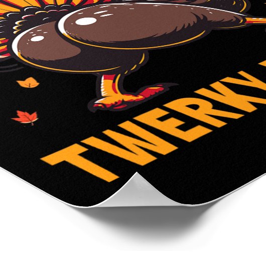 Funny Thanksgiving When In Doubt Twerk It Out Twer Poster (Hoek)