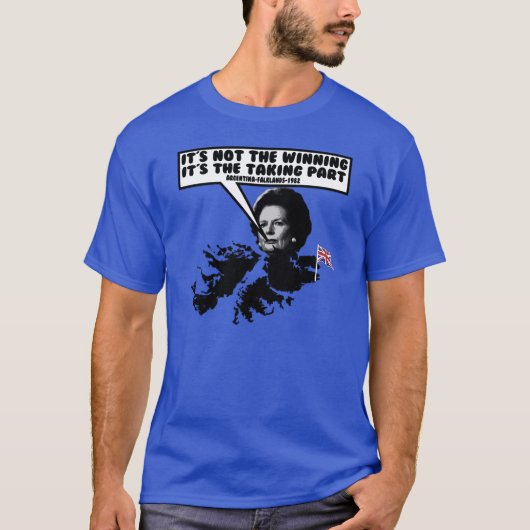 Funny Thatcher Falklands T-shirt (Voorkant)
