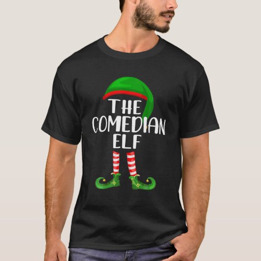 Funny the Comedian Elf Matching Family Kerstmis T-shirt (Voorkant)
