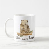 Funny the Dam Boss Beaver Gift Koffiemok (Links)