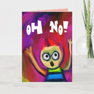 FUNNY 'the scream' BIRTHDAY-KAART Kaart