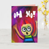 FUNNY 'the scream' CARTE D'ANNIVERSAIRE (Fleur jaune)