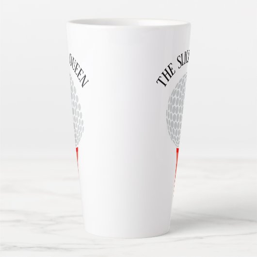 Funny The Slice Queen Golf Ball T-shirt Latte Mok (Voorkant)
