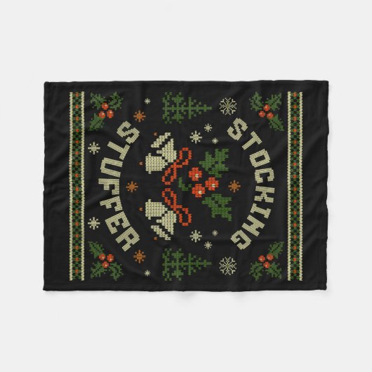 Funny The Stocking Stocking Stuffer Matching Coupl Fleece Deken (Voorkant (Horizontaal))