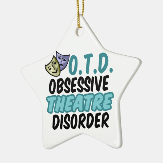 Funny Theater Keramisch Ornament (Links)