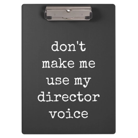 Funny Theater Lover Director Humor Quote Black Cl Klembord (Voorkant)
