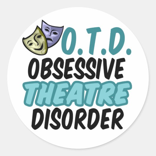 Funny Theater Ronde Sticker (Voorkant)