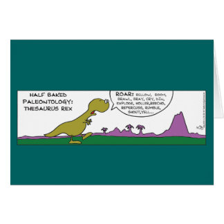 Funny Thesaurus Rex Dinosaur Kaart