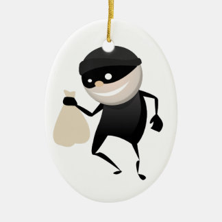 Funny Thief Keramisch Ornament