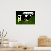 Funny Thinking Koe Poster (Keuken)