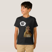 Funny Thinking Monkey Meme Six Seven 6 7 Meme  T-shirt (Voorkant volledig)