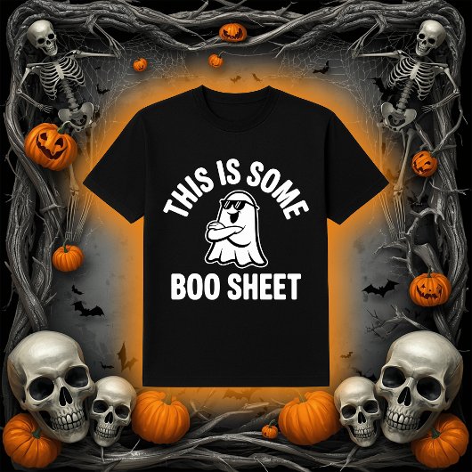 Funny "This Is Some Boo Sheet" Pun Cool Ghost T-shirt