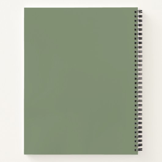Funny Thoughts, Genius Sage Green Gold Notitieboek (Achterkant)