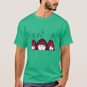 Funny Three Amigos Ladybug Cartoon T-shirt