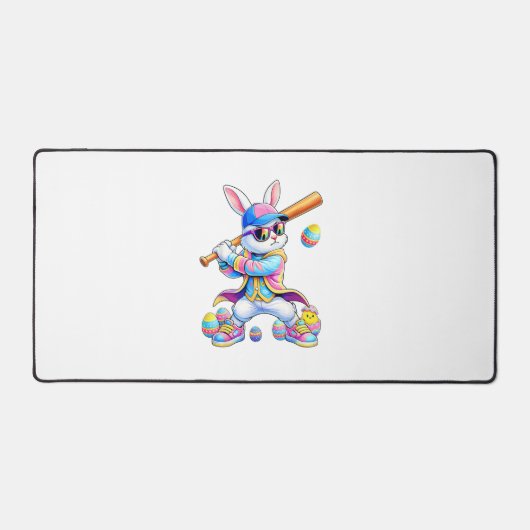 Funny Tie Dye Rabbit Baseball Easter Bunny Men Boy (Recto)