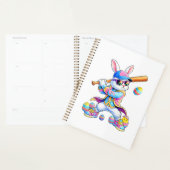 Funny Tie Dye Rabbit Baseball Easter Bunny Men Boy (Devant avec enveloppe)