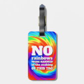 Funny TieDye Er zijn geen regenbogen beschadigd .. Bagagelabel (Achterkant verticaal)