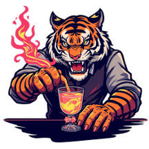 Funny Tiger Bartender T-Shirt | Gift for Bartender