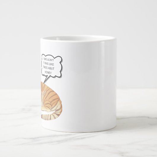 Funny Tiger & Bunny Dilemma – Leuke Dierenstrip Extra Grote Beker (Voorkant)