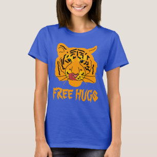Funny Tiger Free Hugs, uniek aanpasbaar T-shirt