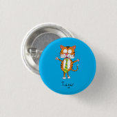 Funny Tiger in een Stropdas Cartoon Kind Ronde Button 3,2 Cm (Voorkant /achterkant)