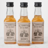 Funny Til Hangover Do Us Part Bachelor Party Likeurfles Etiket (Flessen)