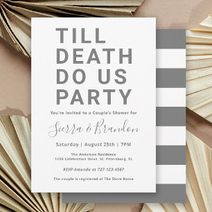 Funny Till Death doet ons party Couple's Shower Kaart