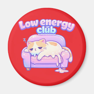 Funny Tired Cute Cat Melting on Chair Magnet Magneet
