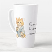 Funny Tired Orange Cat Coffee Mug Custom Name Quot (Angle gauche)