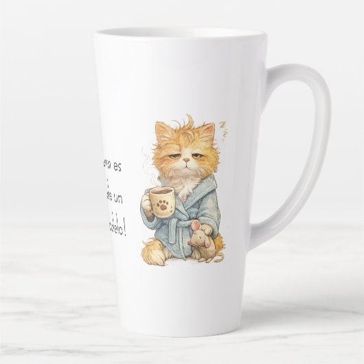 Funny Tired Orange Cat Coffee Mug Custom Name Quot (Droite)