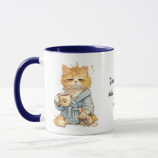 Funny Tired Orange Cat Coffee Mug Custom Name Quot Mok