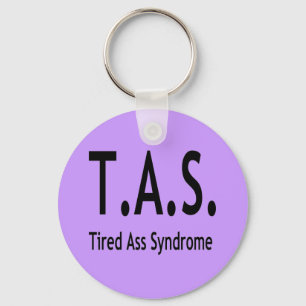 Funny Tired Syndrome-typografie Sleutelhanger