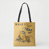 Funny TOAD Cartoon Cust. Bruine Canvas tas (Voorkant)