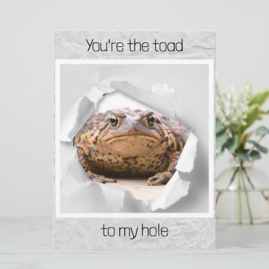 Funny toad Valentijnsdag card (Staand voorkant)