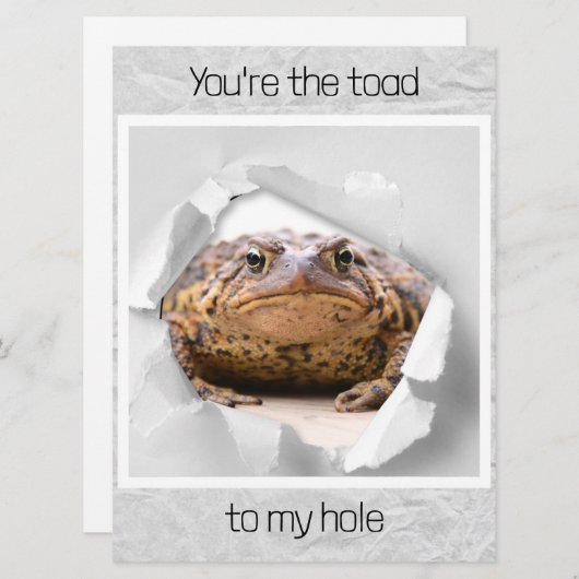 Funny toad Valentijnsdag card (Voorkant / Achterkant)