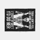 Funny Today I Don't Feel Like Doing Anything Excep Fleece Deken (Voorkant (Horizontaal))