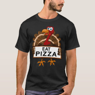 Funny Toddler Eat Pizza Turkey Thanksgiving Gift T-shirt
