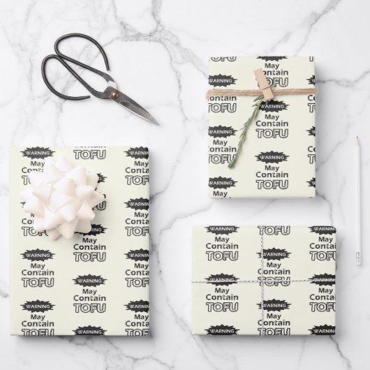 Funny Tofu themed Wrapping Paper (Voorkant)