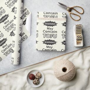 Funny Tofu themed Wrapping Paper Cadeaupapier
