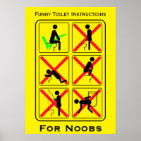 Funny Toilet Instructions