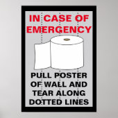 Funny Toilet Paper Bathroom Poster (Voorkant)