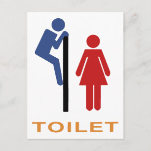 Funny Toilet Sign. Briefkaart
