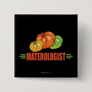 Funny Tomaten Vierkante Button 5,1 Cm