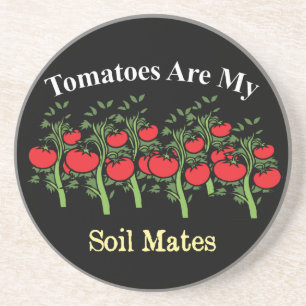 Funny Tomaten zijn mijn bodemgenoten Zandsteen Onderzetter