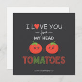 Funny Tomato Valentijnsdag Romantic Kaart (Voorkant / Achterkant)