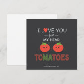 Funny Tomato Valentines Jour Carte romantique (Devant / Derrière)