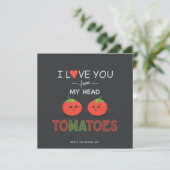 Funny Tomato Valentines Jour Carte romantique (Debout devant)