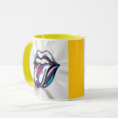 Funny Tongue Out Lips Mug Design (Devant gauche)