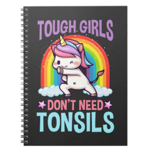 Funny Tonsil Removal Unicorn Kind Tonsillectomie Notitieboek