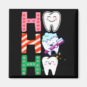 Funny Tooth Christmas Dentist Xmas Dental Istant H Magneet (Voorkant)